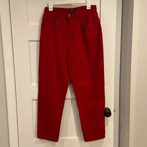 Vintage Bill blass easy fit red high wasted vintage wide leg jean